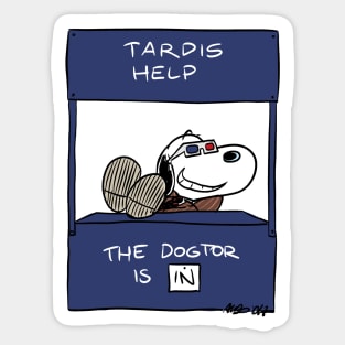 Tardis help Sticker